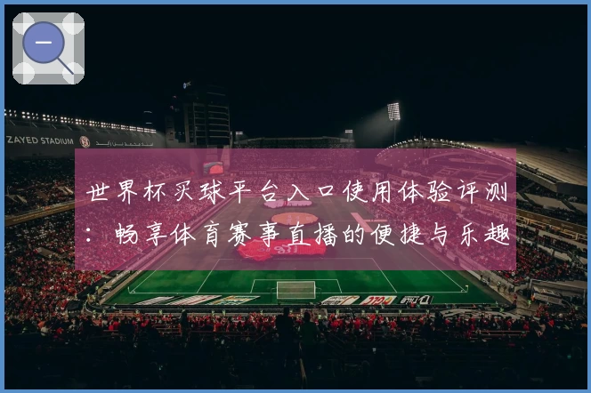 世界杯买球平台入口使用体验评测：畅享体育赛事直播的便捷与乐趣